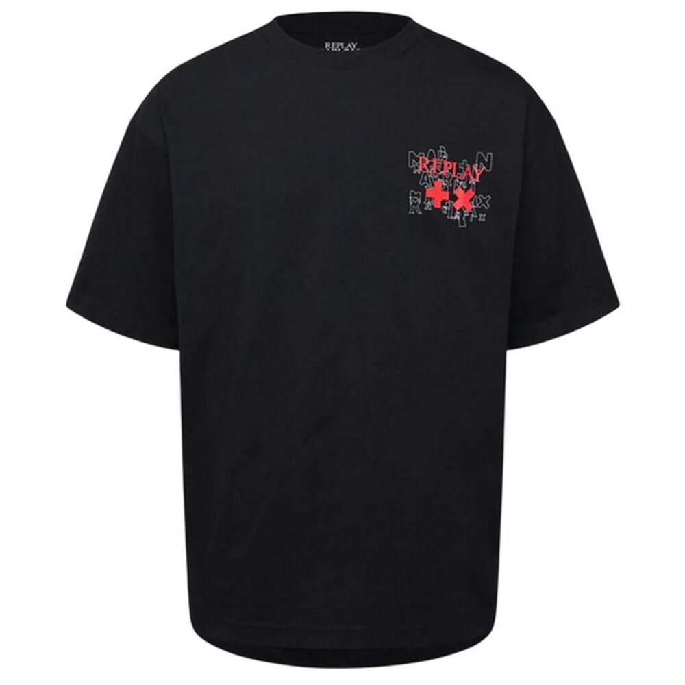 Replay Mens Martin Garrix Graphic Print Oversized T-Shirt / Black